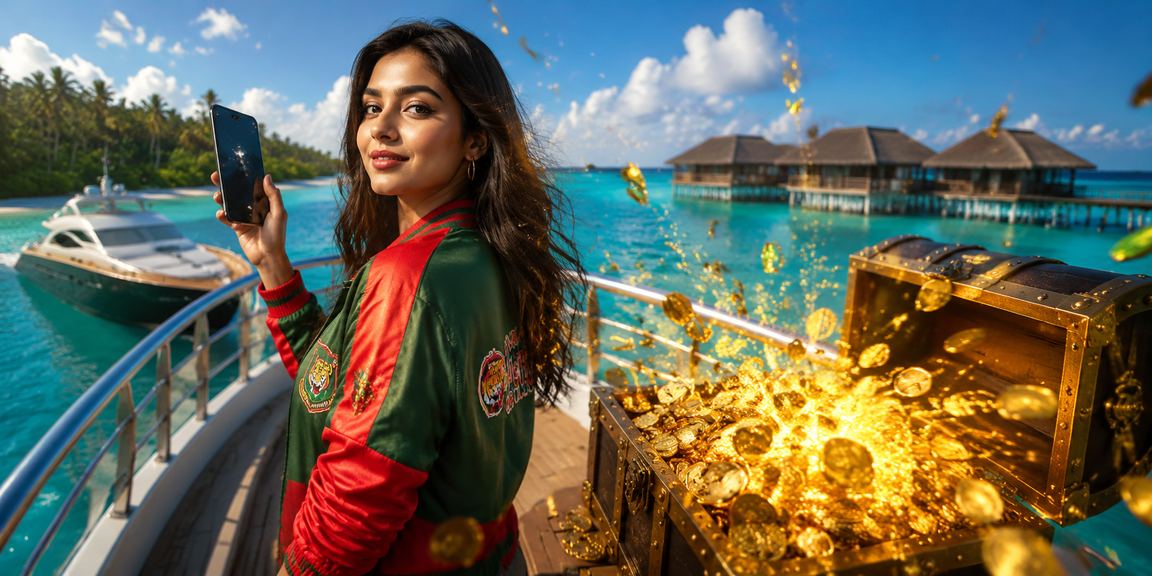 সেন্ট মার্টিনের সৈকতে বাংলাদেশি মডেল betus - এ ক্রিকেট বেটিং উপভোগ করছেন